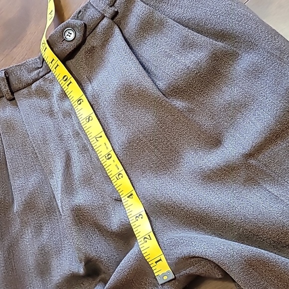 Vintage 90s Talbots petites Brown wool tweed High waisted pants Made in … - Picture 8 of 17